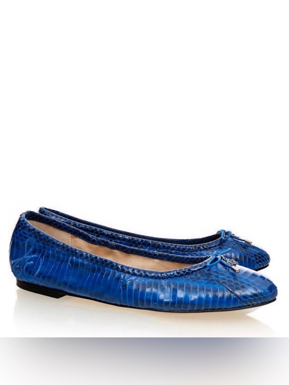 Sam Edelman Felicia Snake Print Blue Ballet Flats NWT